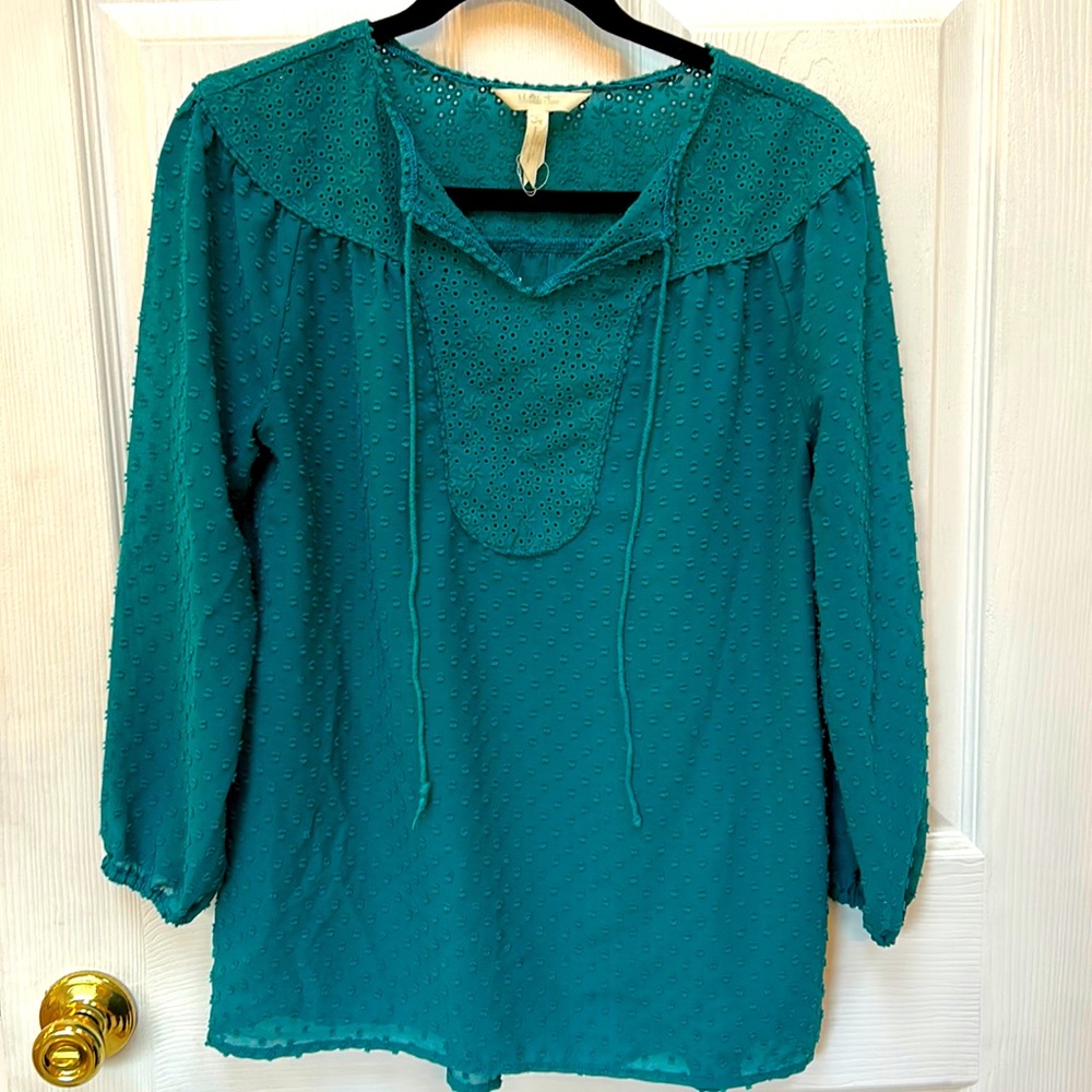 Matilda Jane Pleasant Teal Top Size Small